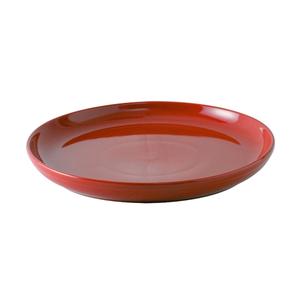 Tuxton China Inc DuraTux 13-1/8" Cayenne Ceramic Pizza/Serving Plate - 6 EA - BQA-1315
