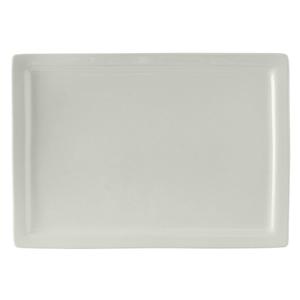 Tuxton China Inc DuraTux 15-1/2in x 8-1/2in White Ceramic Plate - 6 per Case - BWH-1544 