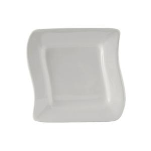 Tuxton China Inc DuraTux 6-5/8in x 6-3/8in White Ceramic Wave Plate - 1dz - BWZ-063C 
