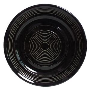 Tuxton China Inc Concentrix 10-1/2in Black Ceramic Round Plate - 1dz - CBA-104 