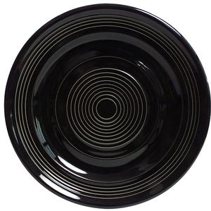 Tuxton China Inc Concentrix 12in Black Ceramic Round Plate - 6 per Case - CBA-120 