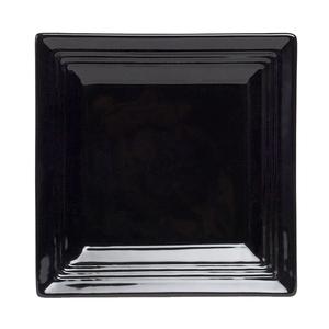 Tuxton China Inc Concentrix 8-1/2in Black Ceramic Square Plate - 1dz - CBH-0845 