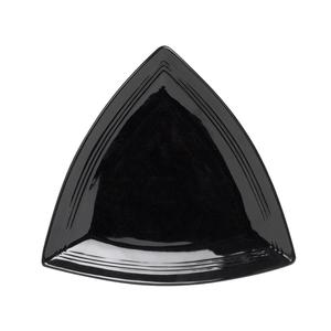 Tuxton China Inc Concentrix 12-1/2in Black Ceramic Triangular Plate - 6 EA - CBZ-1248 