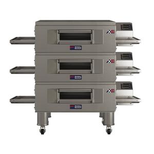 Middleby-Marshall X55G-3 Energy Management Gas Triple Deck Conveyor Oven - 420k BTU