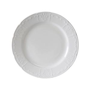 Tuxton China Inc Chicago 7-7/8in Porcelain White Wide Rim Round Plate - 3dz - CHA-077 