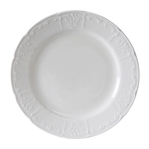 Tuxton China Inc Chicago 9-3/4in Porcelain White Wide Rim Round Plate - 2dz - CHA-096 