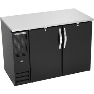 Beverage Air 48" Black Coated Solid Door Back Bar Cabinet w/ LED Lights - BBN48HC-B