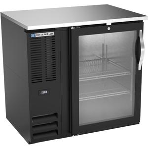 Beverage Air 36" One-Section Black Vinyl Glass Door Back Bar Cabinet - BBN36HC-G-B
