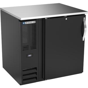 Beverage Air 36" One-Section Black Vinyl Solid Door Back Bar Cooler - BB36HC-B