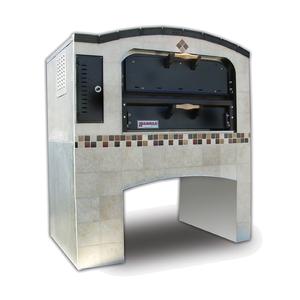 Marsal Slice 52" Gas Brick Lined Double Deck Pizza Oven - 100k BTU - MB-236 STACKED