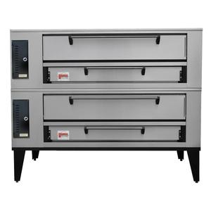 Marsal 86" Gas Stainless Steel Double Deck Pizza Oven - 260k BTU - SD-10866 STACKED