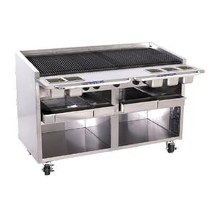 Bakers Pride 60" Gas Stainless Steel Radiant Charbroiler w/ Cabinet Base - F-60RS