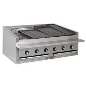 Bakers Pride 60" Low Profile Countertop Radiant Gas Charbroiler - L-60RS-C