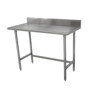 Advance Tabco 48in x 30in 16 Gauge Open Base Work Table with 5in Backsplash - TKMSLAG-304-X 