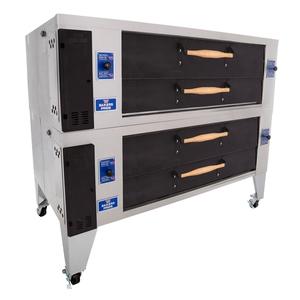 Bakers Pride SuperDeck 66" Brick Lined Gas Double Deck Display Pizza Oven - Y-802BL-DSP