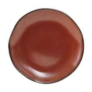 Tuxton China Inc Artisan 9in Red Rock Ceramic Round Plate - 2dz - GAR-005 