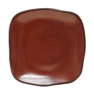 Tuxton China Inc Artisan 9" Red Rock Ceramic Square Plate - 1 Doz - GAR-501