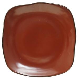 Tuxton China Inc Artisan 11" Red Rock Ceramic Square Plate - 1 Doz - GAR-502