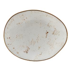Tuxton China Inc Artisan Geode 12" x 9-3/4" Agave Ellipse Plate - 1 Doz - GGA-652