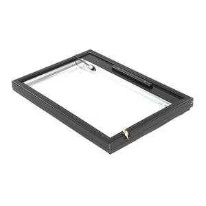 True OEM Refrigerator Left Hand Black Frame Glass Door Assembly - 920718