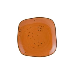 Tuxton China Inc Artisan Geode 7-1/4in Coral Porcelain Square Plate - 1dz - GGC-500 