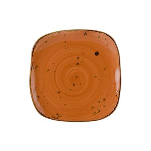 Tuxton China Inc Artisan Geode 9" Coral Porcelain Square Plate - 1 Doz - GGC-501