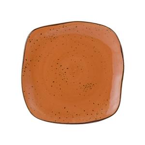 Tuxton China Inc Artisan Geode 11" Coral Porcelain Square Plate - 1 Doz - GGC-502