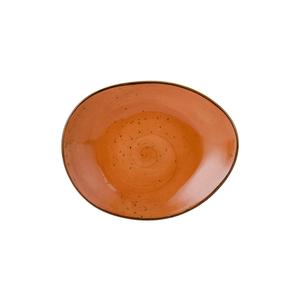 Tuxton China Inc Artisan Geode 8-3/8in x 6-7/8in Coral Ellipse Plate - 1dz - GGC-650 