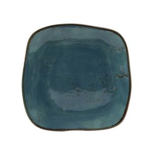 Tuxton China Inc Artisan Geode 7-1/4in Azure Porcelain Square Plate - 1dz - GGE-500 