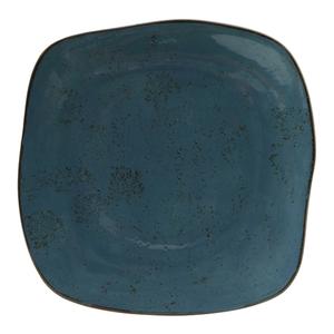 Tuxton China Inc Artisan Geode 11" Azure Porcelain Square Plate - 1 Doz - GGE-502