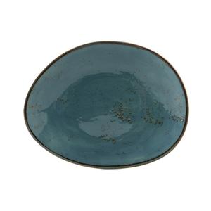 Tuxton China Inc Artisan Geode 8-3/8in x 6-7/8in Azure Ellipse Plate - 1dz - GGE-650 