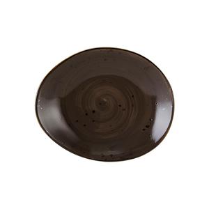 Tuxton China Inc Artisan Geode 10in x 8-1/4in Mushroom Ellipse Plate - 1dz - GGM-651 