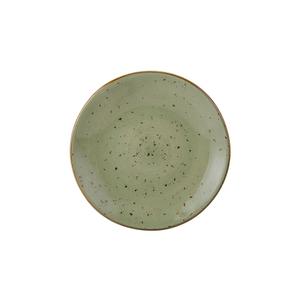 Tuxton China Inc Artisan Geode 7-1/4in Olive Porcelain Round Plate - 2dz - GGO-003 