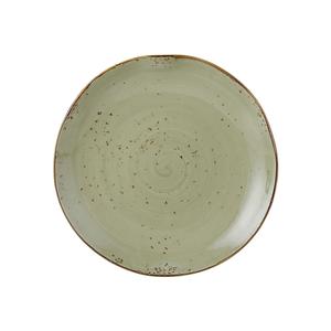Tuxton China Inc Artisan Geode 10-1/4in Olive Porcelain Round Plate - 1dz - GGO-006 