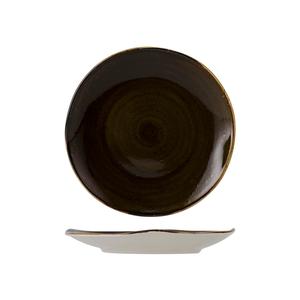 Tuxton China Inc Artisan Geode 9in Walnut Porcelain Round Plate - 2dz - GGW-005 