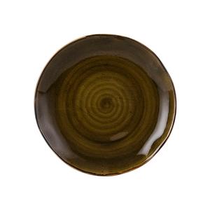 Tuxton China Inc Artisan Geode 10-1/4in Walnut Porcelain Round Plate - 1dz - GGW-006 