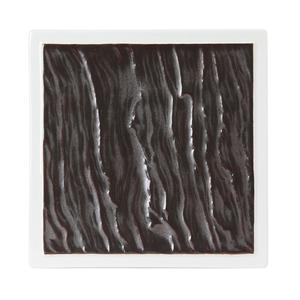 Tuxton China Inc Kona 8-1/2in Lava/Porcelain White Square Plate - 1dz - GKP-501 