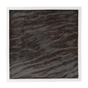 Tuxton China Inc Kona 10in Lava/Porcelain White Narrow Rim Square Plate - 6 EA - GKP-502 