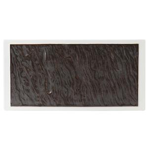 Tuxton China Inc Kona 16in x 8in Lava/Porcelain White Rectangular Plate - 6 EA - GKP-554 