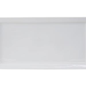 Tuxton China Inc Santorini 15.5in x 8in Porcelain White Rectangle Plate - 6 EA - GSP-552 