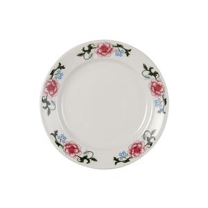 Tuxton China Inc Western Rose 9in Eggshell Wide Rim Round Plate - 2dz - LRA-0909 