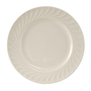 Tuxton China Inc Meridian 9-1/2in Amr White/Eggshell Round Plate - 2dz - MEA-094 
