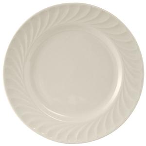 Tuxton China Inc Meridian 12-1/2in Amr White/Eggshell Round Plate - 1dz - MEA-124 