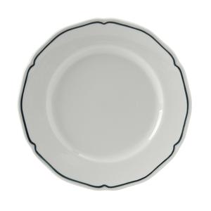 Tuxton China Inc Charleston 7.5" Porcelain White Blue Band Round Plate -3 Dz - SBA-074