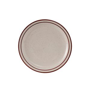 Tuxton China Inc Bahamas 5-1/2in Amr White/Eggshell Brown Speckle Round Plate - TBS-005 