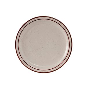 Tuxton China Inc Bahamas 6-1/2in Amr White/Eggshell Brown Speckle Plate - 3dz - TBS-006 