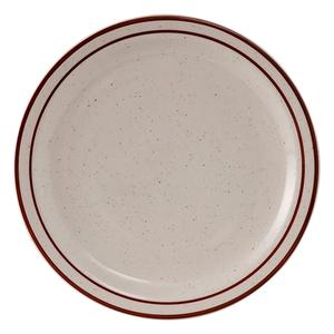Tuxton China Inc Bahamas 10.5in Amr White/Eggshell Brown Speckle Plate - TBS-016 