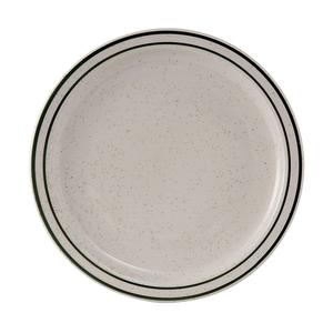 Tuxton China Inc Emerald 9in Amr White/Eggshell Green Speckle Plate - 2dz - TES-008 