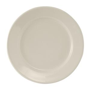 Tuxton China Inc Reno 9-5/8in Amr White/Eggshell Ceramic Round Plate - 2dz - TRE-009 