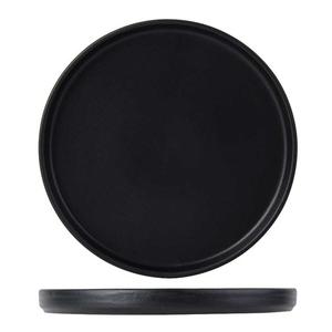 Tuxton China Inc Zion 8-1/4in Matte Black Porcelain Straight Side Plate - 2dz - VBAS082 